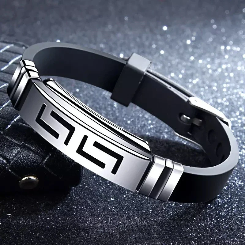 Pulseira em Silicone e Aço Inoxidável - Square - Image 8