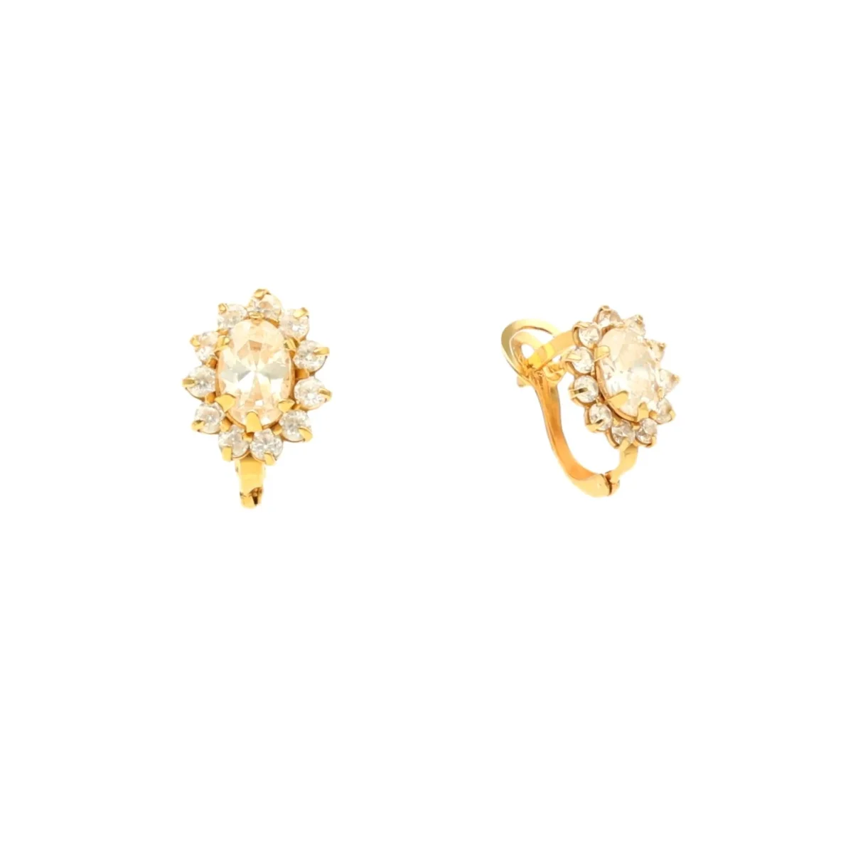 Brincos Chuveiro em Ouro 19kl com Zirconias - Image 4