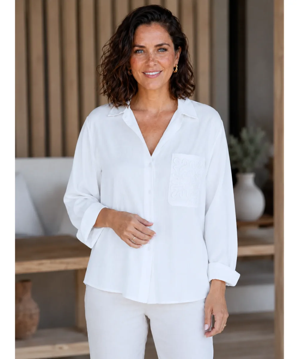 Camisa Social Feminina Manga Longa Viscose Elegante | Sofia - Image 8
