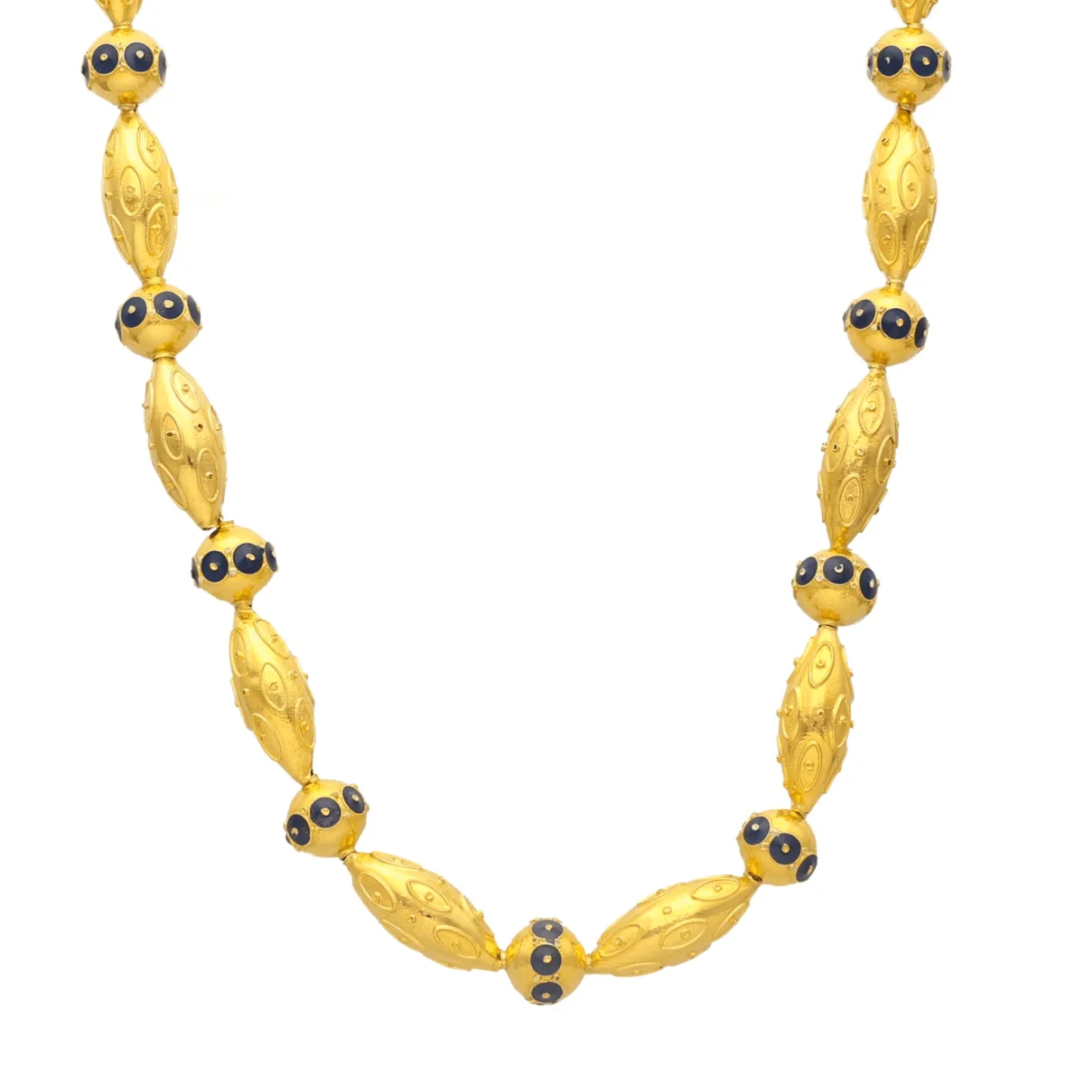 Gargantilha em Ouro 19kl com Esmalte Azul (42.5cm) - Image 2