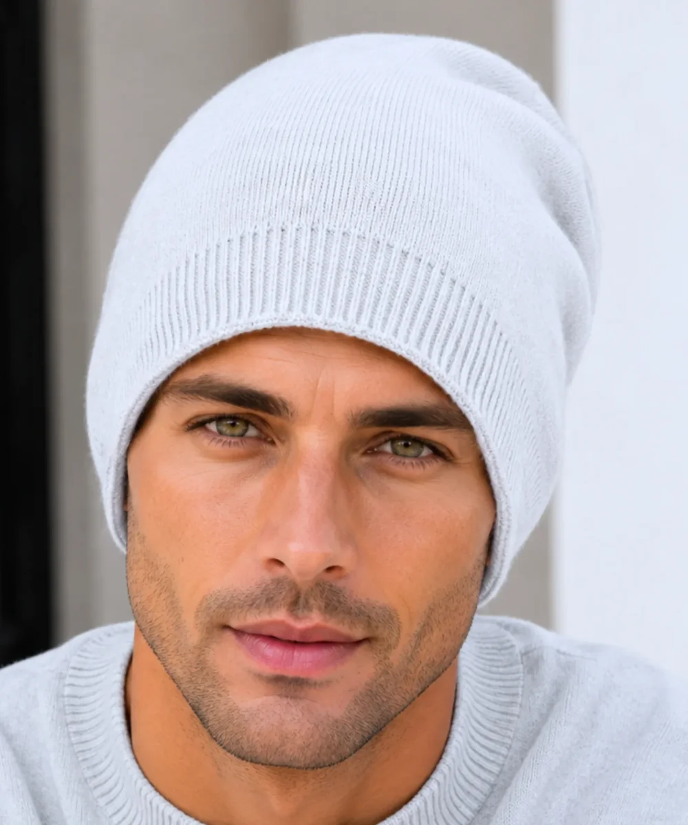 Gorro Masculino Tricô Canelado Liso Touca Inverno | Luca - Image 4