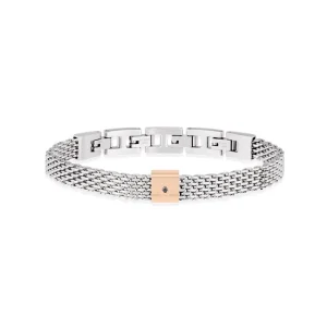 Pulseira Orion em Aço com Zircão Negro