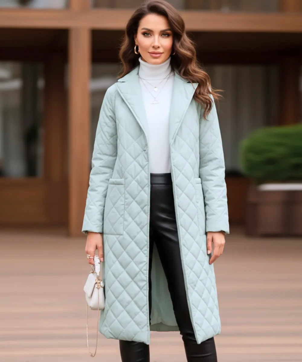 Sobretudo Feminino Matelassado com Cinto Elegante | Meliuz - Image 8
